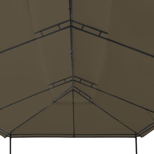 Gazebo 600x298x270 cm Taupe 180 g/m