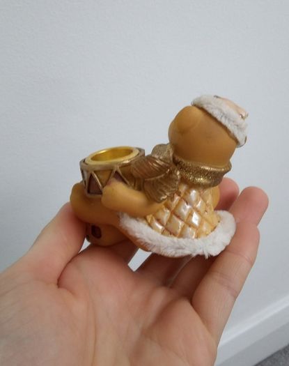 Small Teddy Christmas Candle Holder