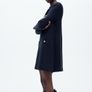Zara Navy Knit Dress with Pockets Detail and Gold Buttons. Size S Image 7