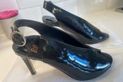ladies black shoes size 6/39