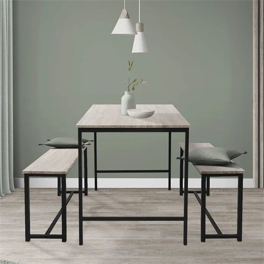 3 Piece Dining Table & Bench Set  FREE DELIVERY