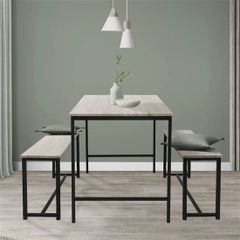 3 Piece Dining Table & Bench Set  FREE DELIVERY