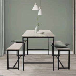 3 Piece Dining Table & Bench Set  FREE DELIVERY