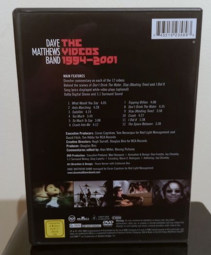 Dave Matthews Band The Videos 1994-2001 DVD