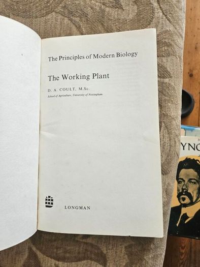The Working Plant. By D.a. Coult. 1977 Paperback In Good Condition. See Photos For Same.