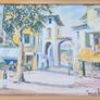 Large vintage painting in an old frame Image 6