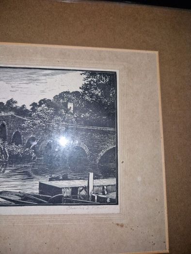 Charles Edwin Flower - Original signed woodcut