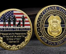 God Bless The Police Challenge Coin