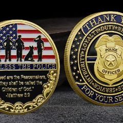 God Bless The Police Challenge Coin