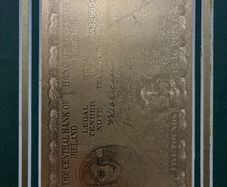 pure gold 5 pound punt note framed