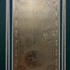 pure gold 5 pound punt note framed