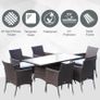 7 Pcs Rattan Dining Set Image 5