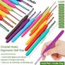 NEW SALE | Crochet Starter Kit for Beginners Adults, Includes Ergonomic Metal Crochet Hooks 0.6mm to 6mm, Accessories and Cactus Case, Knitting Set with Wool and Needles Image 4