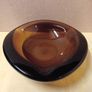 Brown Glass Ashtray Image 3