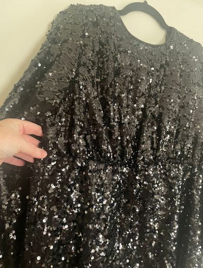 Gallery Sequin black dress size 16
