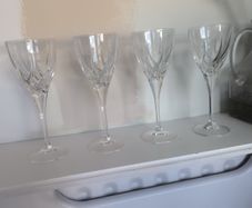Four white wine glasses RCR
