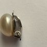 vintage mid century sterling silver pearl clip on earring Image 8