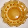 Davidson Amber Glass Blackberry Prunt Dish/Bowl 1960's Image 5