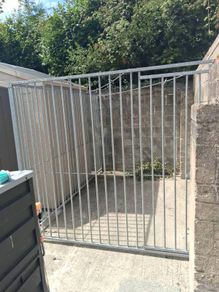 galvanised dog pen