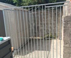 galvanised dog pen