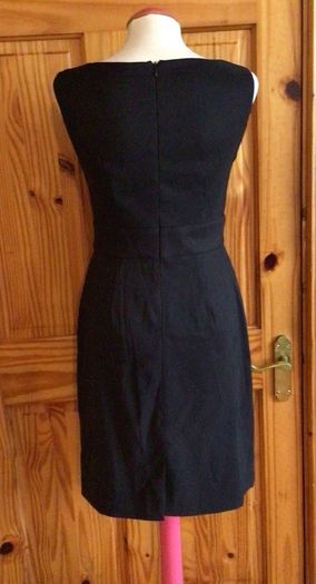 Dressbarn collection black tiered pencil dress pearl neckline Us 6 Uk 10 postage included