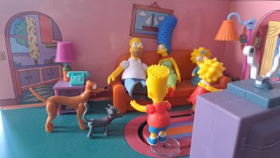 The Simpsons couch gag diorama