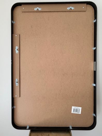 Black Framed Mirror 60cm x 90cm, Excellent Condition