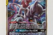 Pokemon Mewtwo and Mew GX card