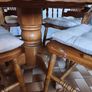 Vintage extendable dining table and 4 carved chairs Image 3