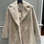 Designer Pennyblack sister company of Maxmara luxury faux fur coat in a gorgeous rich cream/ beige colour BRAND NEW Image 8