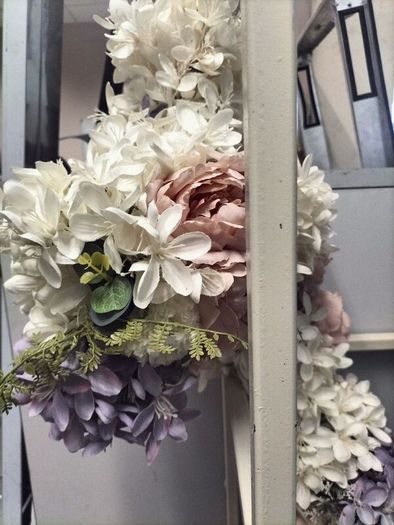 wedding stands and flowers