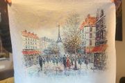 Hand Painted Oil on Canvas - Vintage Parisienne Scene