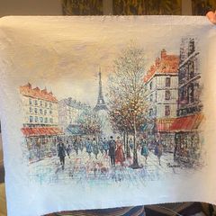 Hand Painted Oil on Canvas - Vintage Parisienne Scene