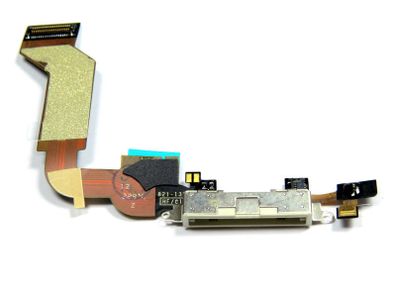 iPhone 4S Replacement Charging Dock Port Connector Flex Cable and Mic White