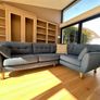 L-shaped sofa and footstool Image 2