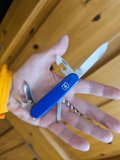 Vintage Elinox Stamp Discontinued Victorinox 91mm Standard model with Modern handles installed