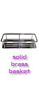 Shower basket solid brass material, chrome polished and stainless steel