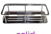 Shower basket solid brass material, chrome polished and stainless steel