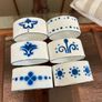 Vintage Rare 1990s IKEA Heder Enamel Blue and White Napkin rings by Katarina Brieditis Image 9