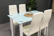 Glass dining table set with 4 chairs Free Delivery
