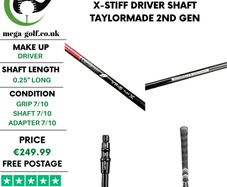Graphite Design Tour AD VF-6 X-Stiff Driver Shaft / Taylormade 2nd Gen