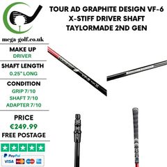 Graphite Design Tour AD VF-6 X-Stiff Driver Shaft / Taylormade 2nd Gen