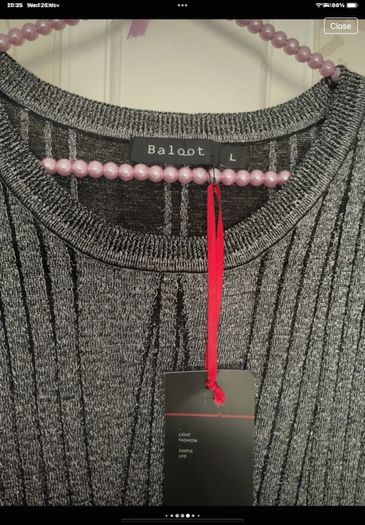 dress Bnwt grey short sleeve sparkle dress baloot brand size large
