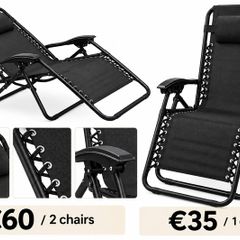 Black Zero Gravity Reclining Lounge Chair