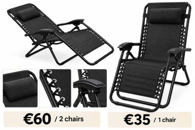Black Zero Gravity Reclining Lounge Chair