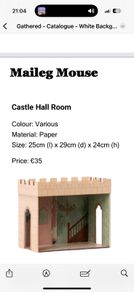 maileg mouse  castle room