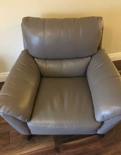 DFS leather arm chair