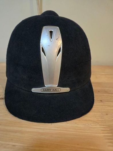 Riding helmet.