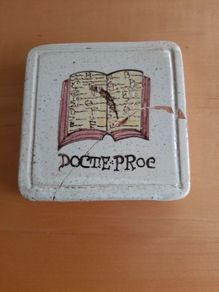 Small Italian tile with medieval latin
