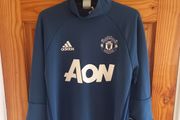 Navy Adidas Fleece Manchester United Training Top Mens Medium